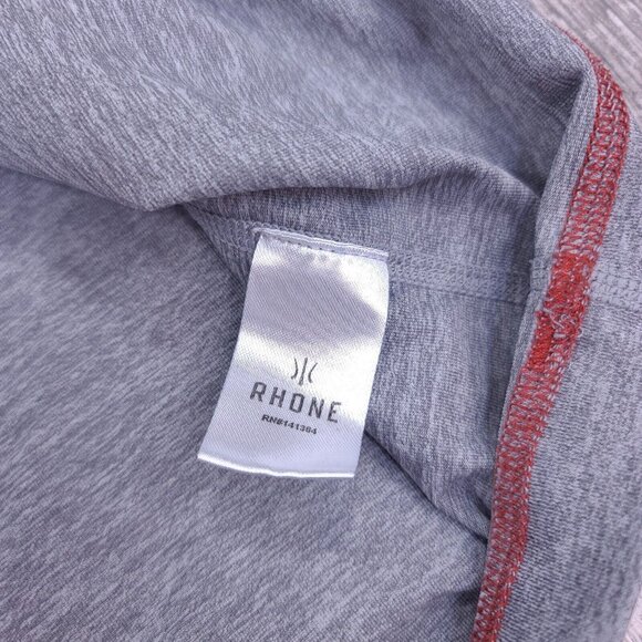 Rhone Reign Shirt Mens XL Gray Performance Athletic Short Sleeve Tee Top - Picture 6 of 7